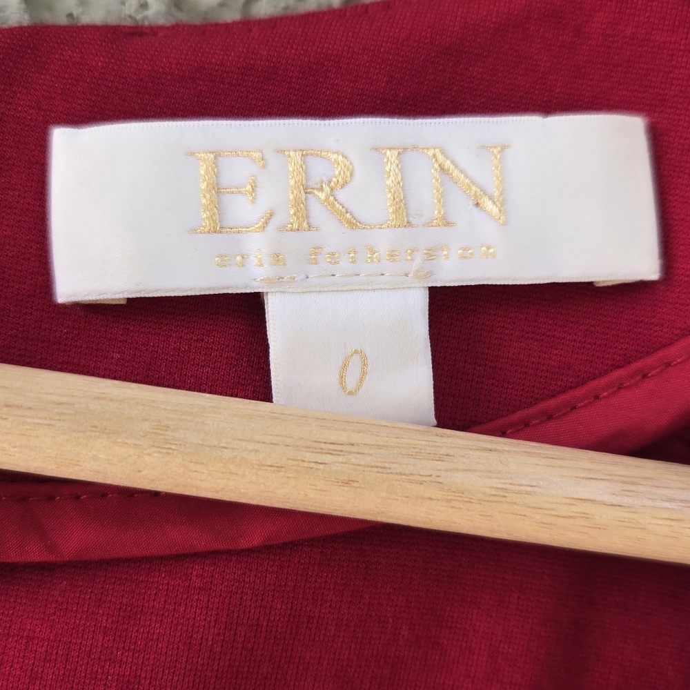 Erin Fetherston Red Black Lace Detail Sheath Dress - Picture 7 of 11